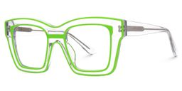Legette Square Green Glasses1