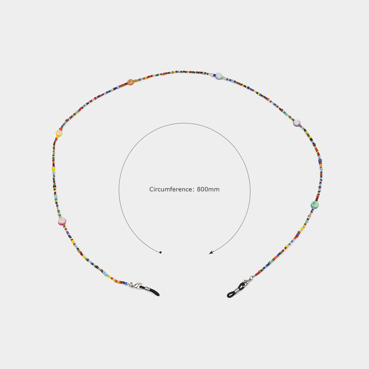 Colorful Round Glitter Eyeglasses Chains3