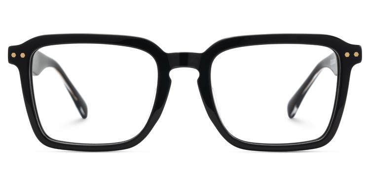 Vickerie Rectangle Black Glasses