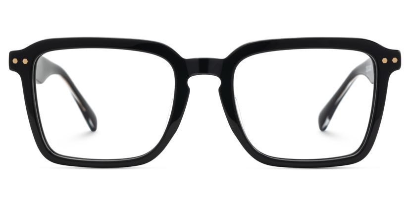 Vickerie Rectangle Black Glasses