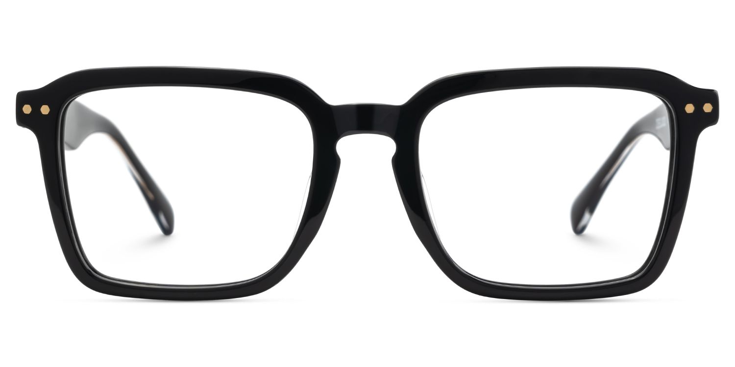 Vickerie Thin Black Glasses in Square Design | Zeelool1