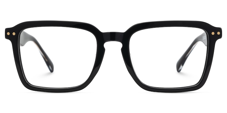 Vickerie Rectangle Black Glasses