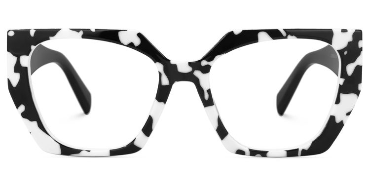 Sileidy Black-White Rectangle Glasses