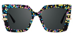 Poutine Square Pattern Glasses0