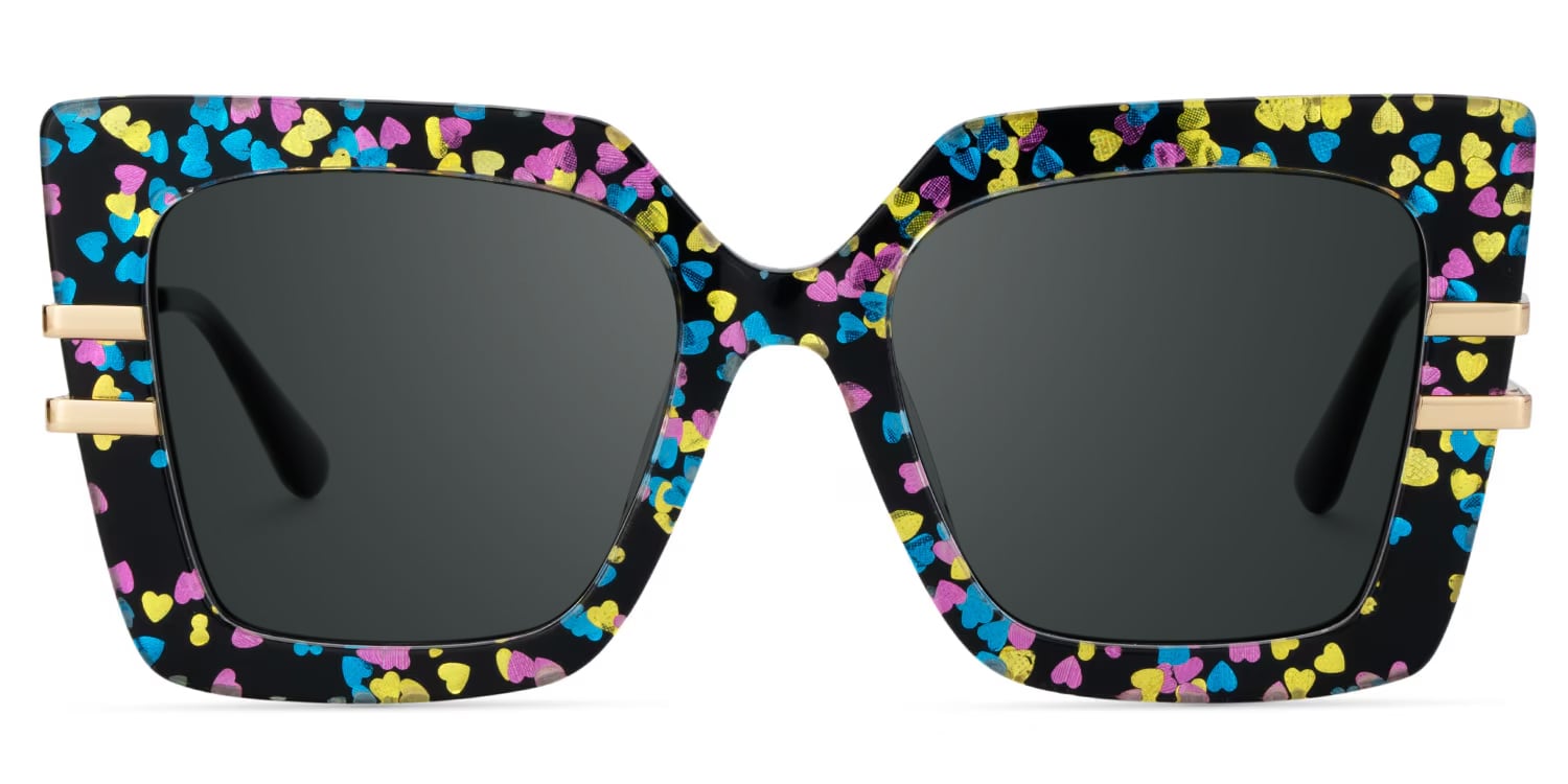 Poutine Square Pattern Glasses