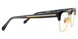 Ellis Browline Black Gold Glasses5