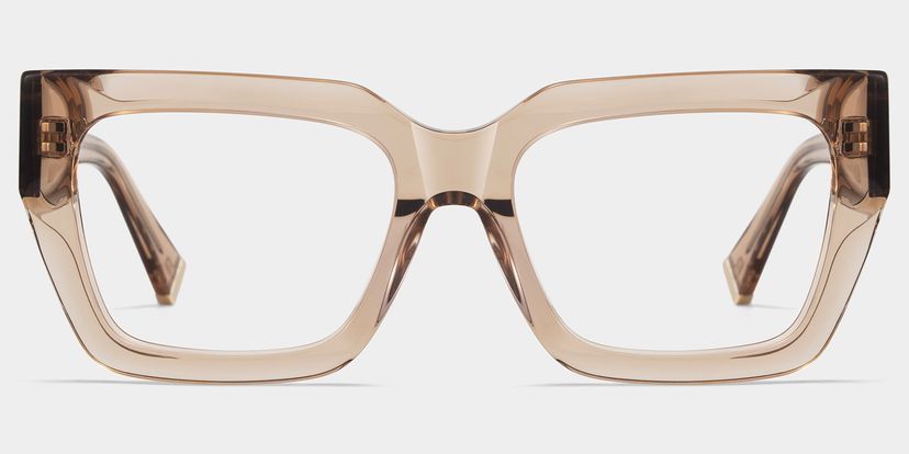 Maddox Square Beige Glasses