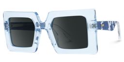 Tiffaney Square Blue Glasses1