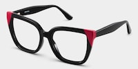 Mirta Square Black Pink Glasses2