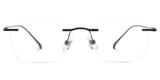 Cortes Rectangle Black Glasses0