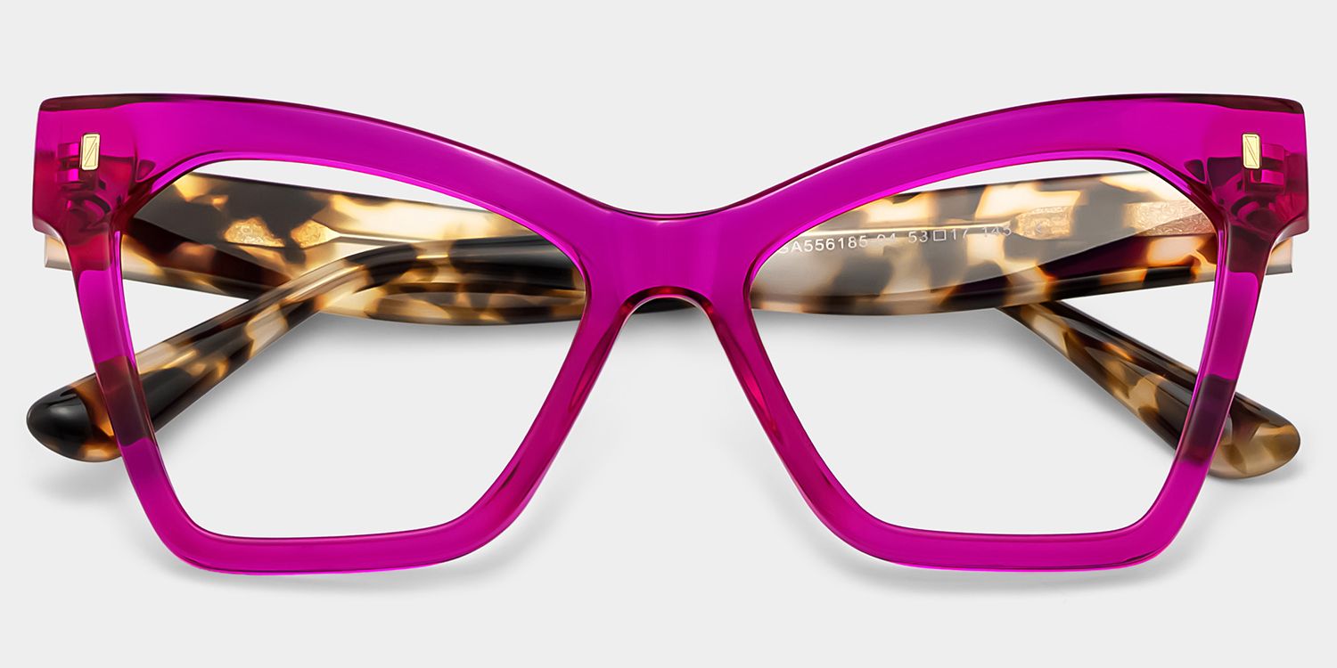 Senica Cat eye Purple Glasses — Modern Acetate Frames | ZEELOOL2