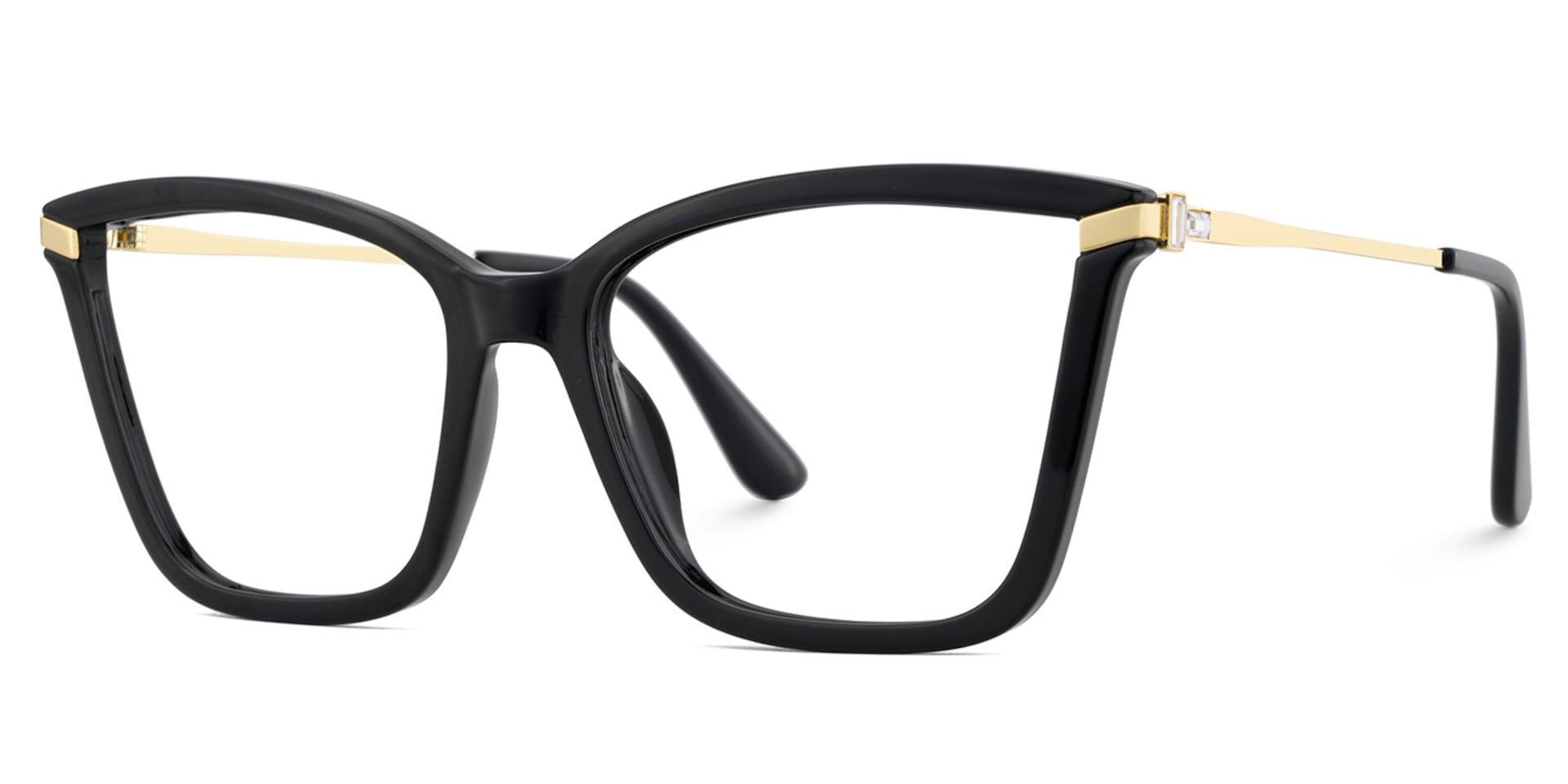 Stephens Cateye with Black Glasses Oversized Frames | Zeelool3