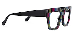 Brigitti Square Multicolor Checkered Glasses3