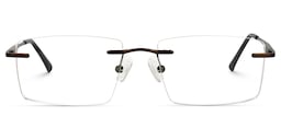 Cetina Rectangle Brown Glasses0