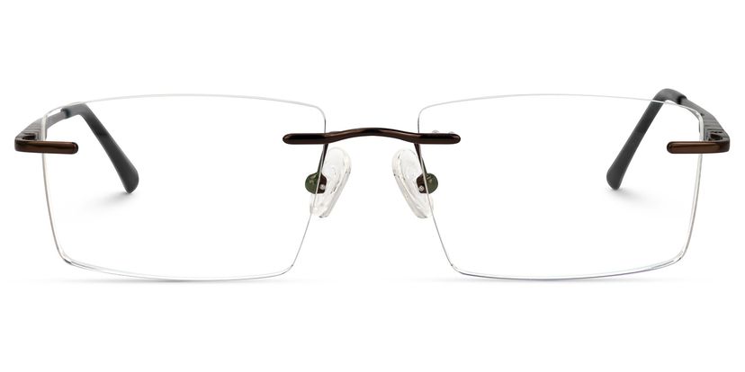 Cetina Brown Rectangle Glasses