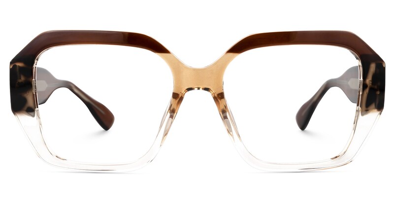 Geometric Tolani Brown Glasses deals -Zeelool Glasses0