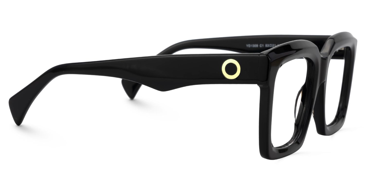Chunky Black Square Faridah Glasses with Full-Frame3