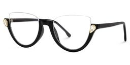 Felicia Cat Eye Black Glasses1