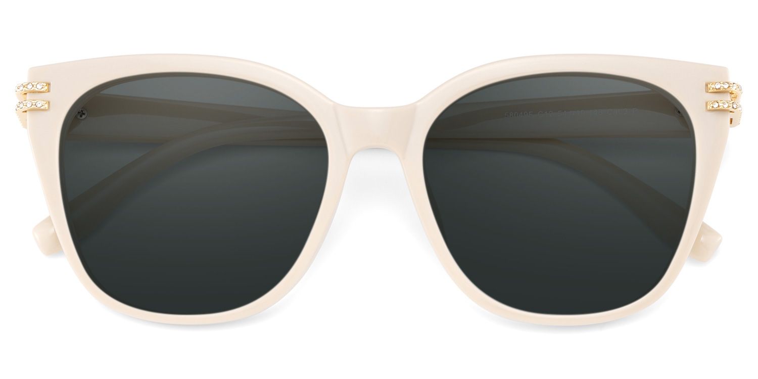 Catalina Beige Square Polarized Sunglasses Online | Zeelool1