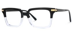 Langston Rectangle Black-Clear Glasses3
