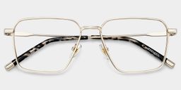 Ashley Gold Square Glasses2