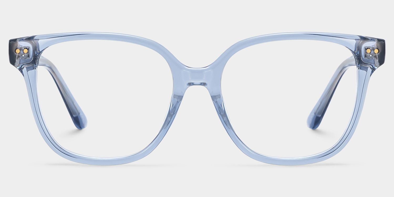 Clara Slim Cat eye Clear Blue Frame Glasses Online | ZEELOOL0