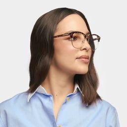 Lasha Gold Browline Glasses1