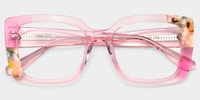 Flair Square Pink Glasses2