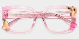 Flair Square Pink Glasses3