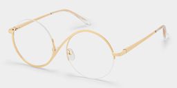 Flozif Round Gold Glasses2