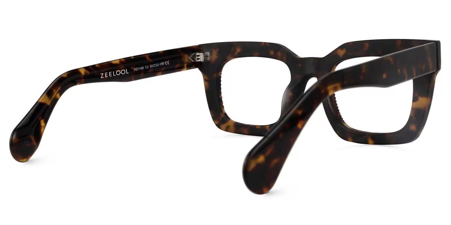 Keisa Square Tortoise Eyeglasses & Frame Glasses | ZEELOOL3