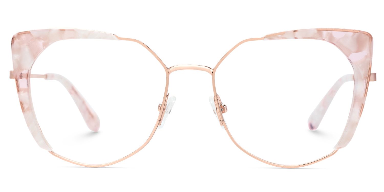 Ketty Pink Candlelight Cateye Prescription Glasses | Zeelool0