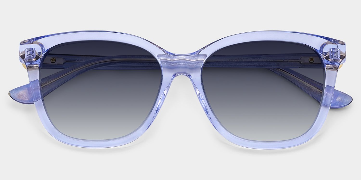 Isabella Clear Blue Square Eyeglass Frames for Sale | ZEELOOL1