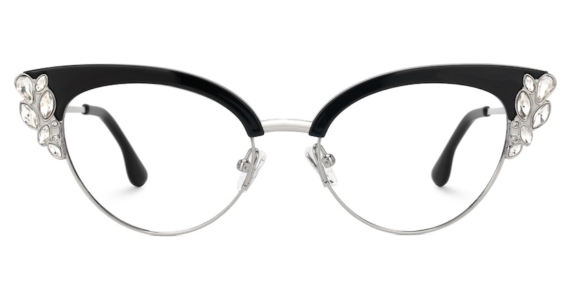 Hearn Cat Eye Black-Silver Glasses