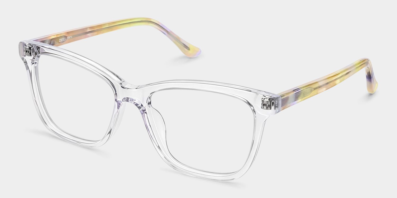 Faith Healing Glasses - Clear Rectangle Acetate Frames | ZEELOOL3