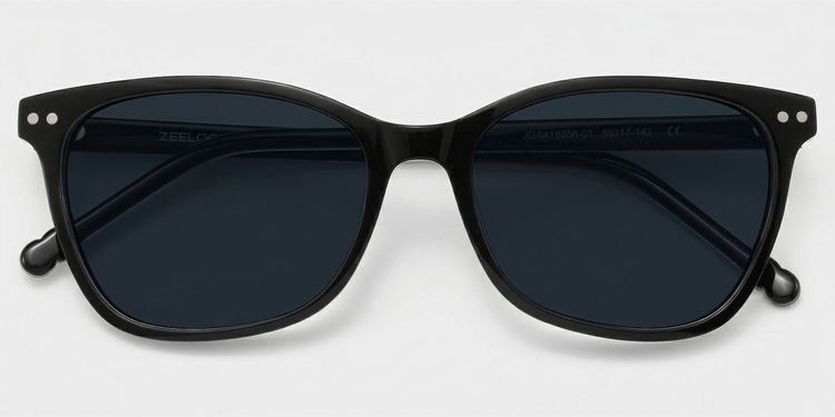 Marigold Black Rectangle Sunglasses