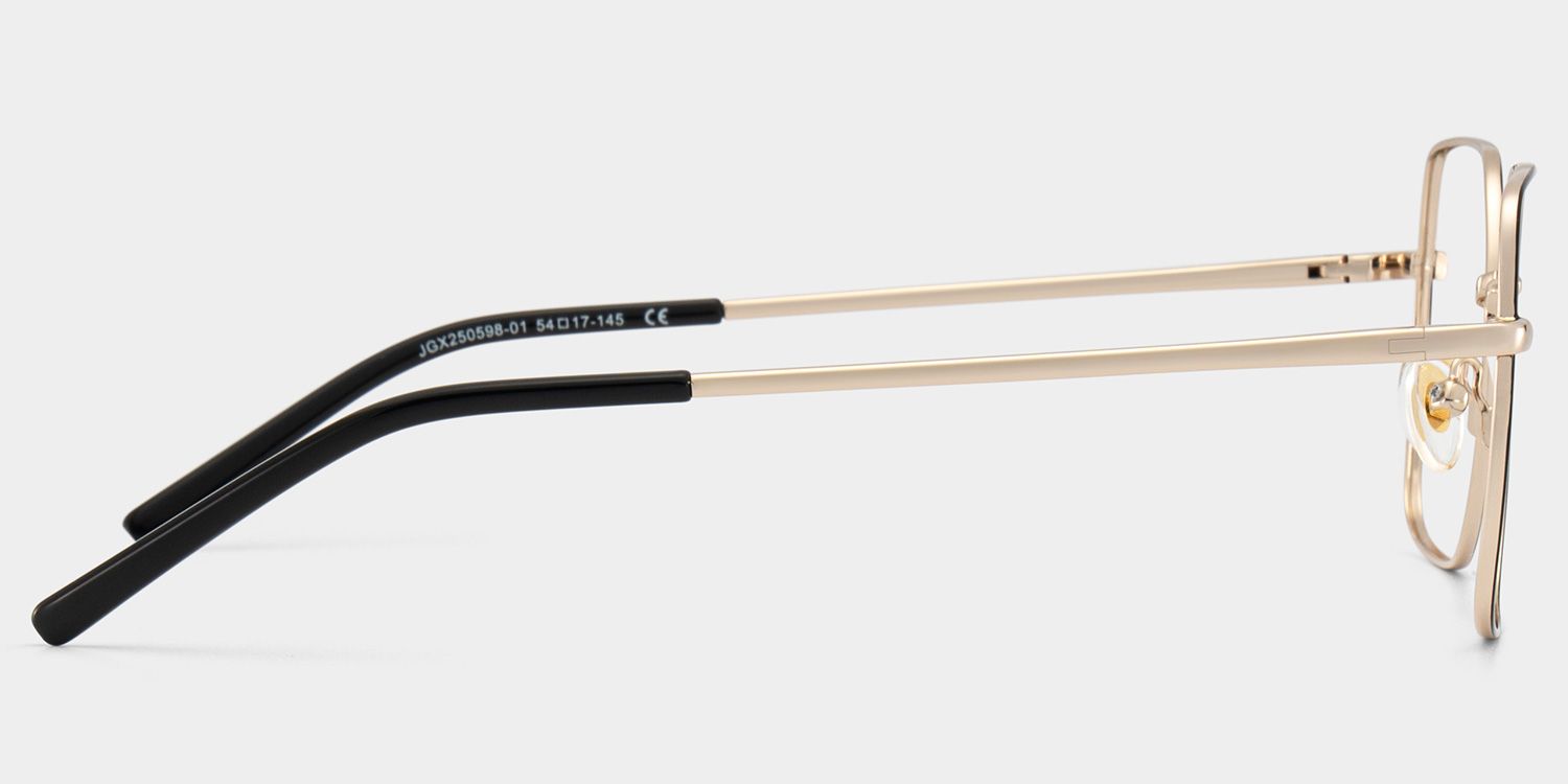 Abigail Black Thin Metal Frame Glasses with Square Shape | ZEELOOL3