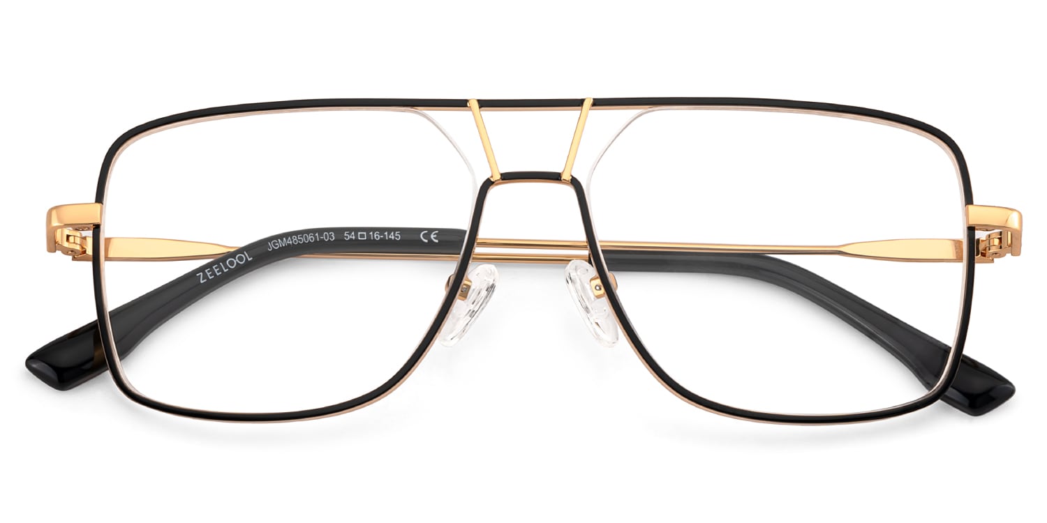 Bowdry Aviator Black Glasses