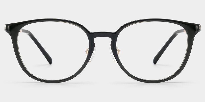 Amanda Black Round Glasses