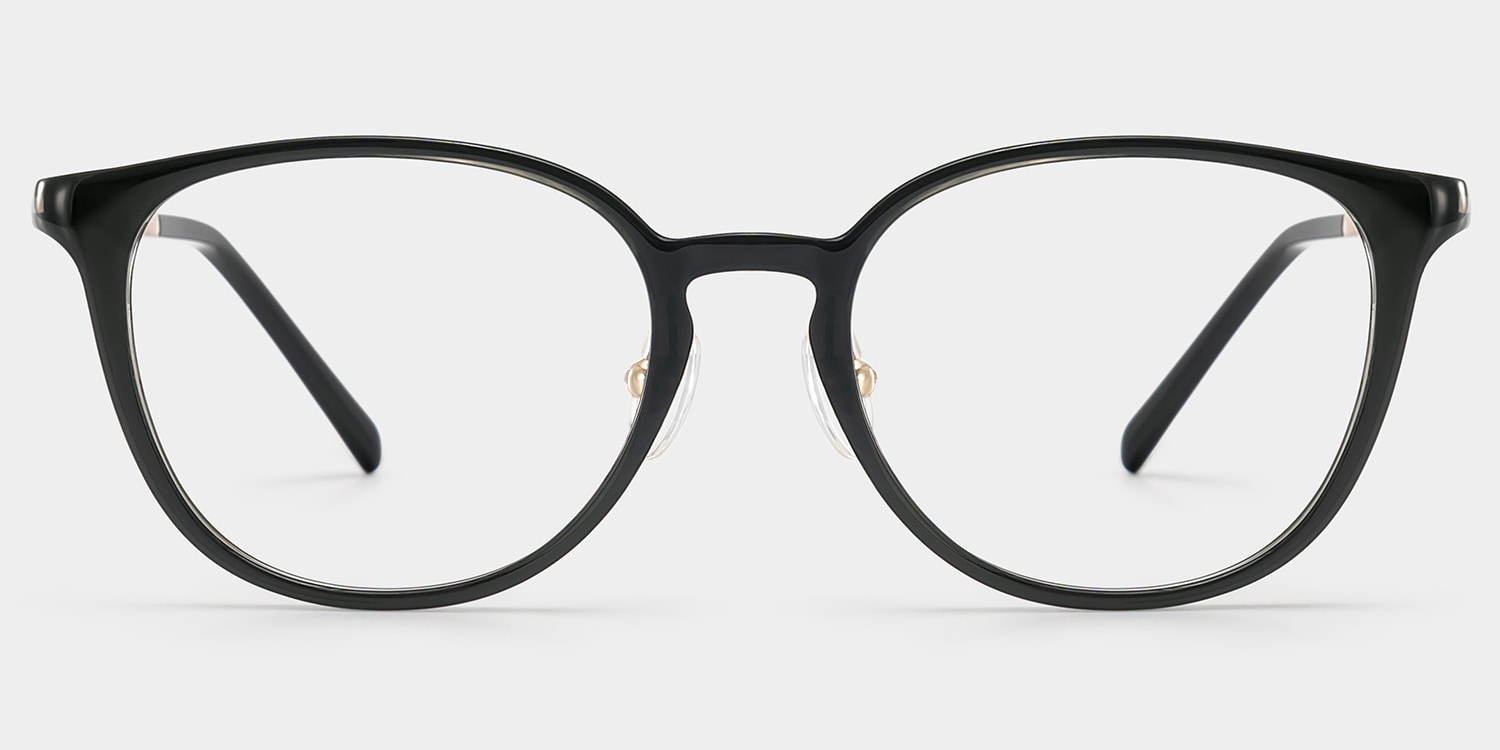 Amanda Rectangle Black Glasses