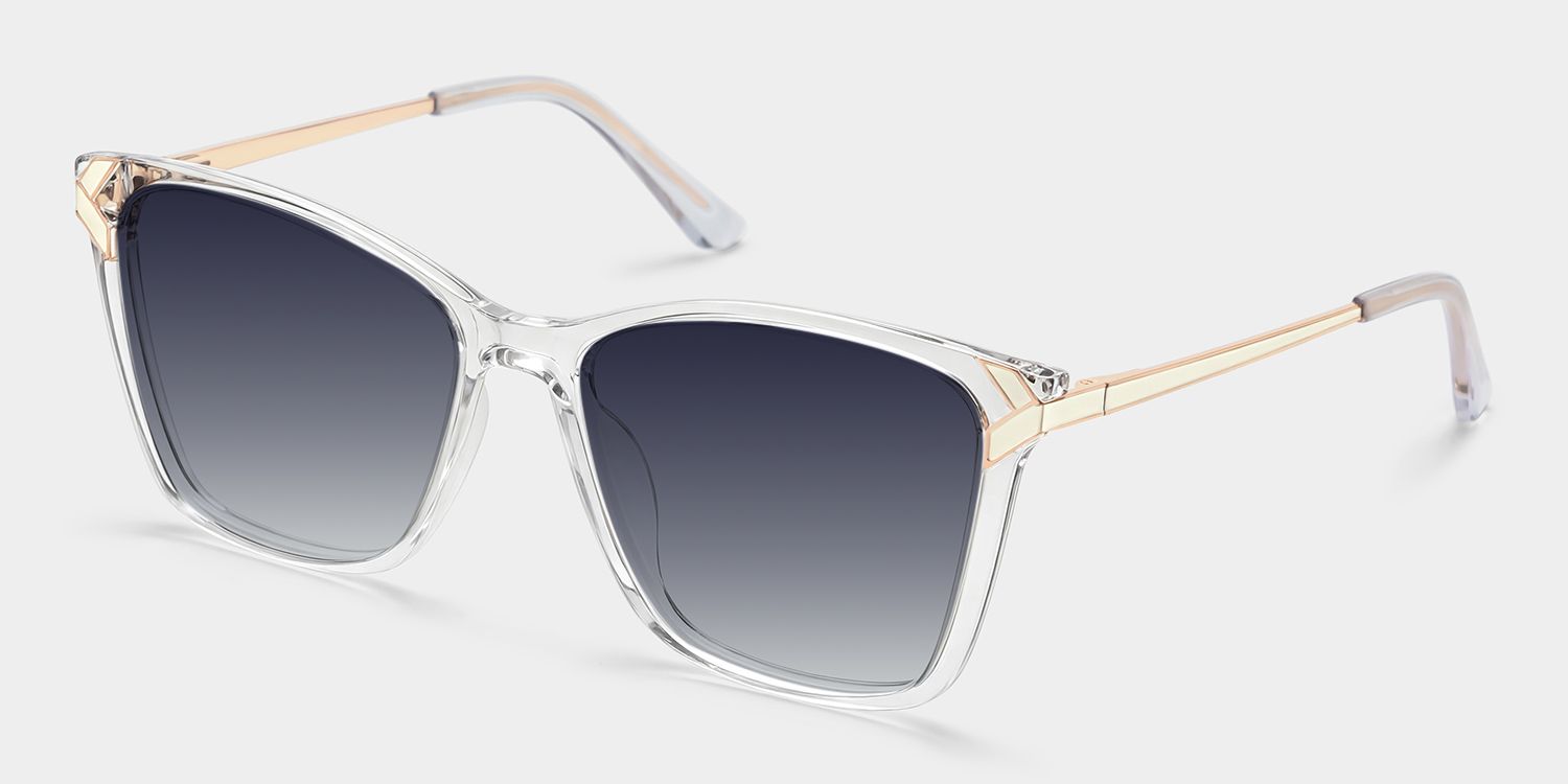 Tricee Square Clear Sunglasses for Women & Men | ZEELOOL2
