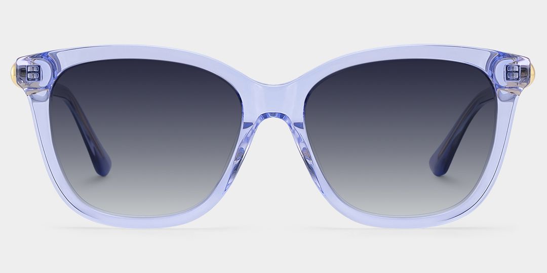Isabella Clear Blue Square Sunglasses