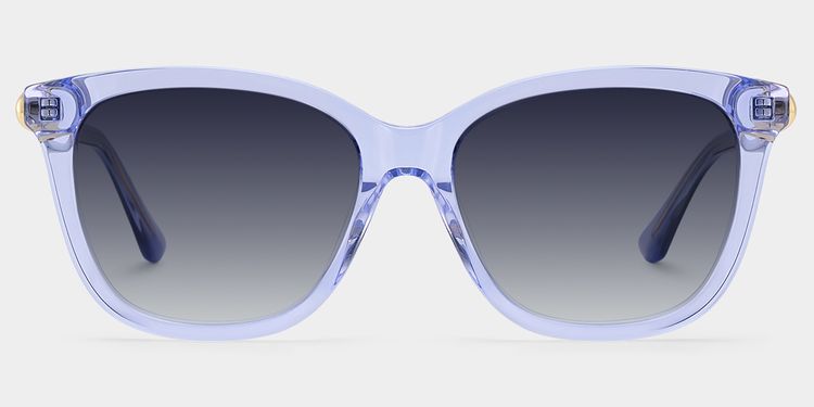 Isabella Clear Blue Square Sunglasses