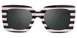 Dianna Rectangle Black Pink Glasses0