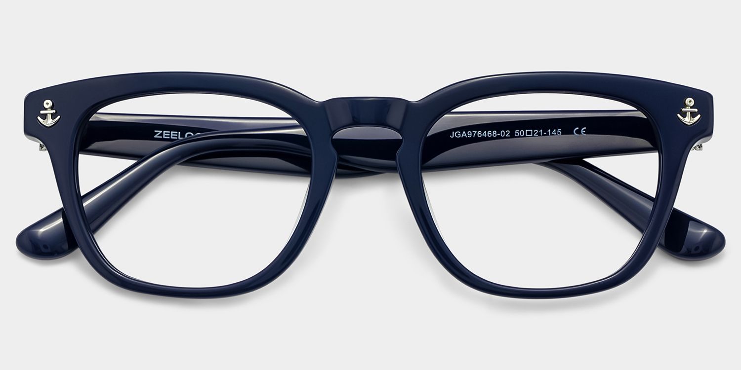 Pierce Round Blue Frames Eyeglasses for Men | ZEELOOL2