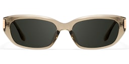 Riviera Geometric Champagne Sunglasses0