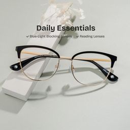 Lacey Browline Black Glasses2