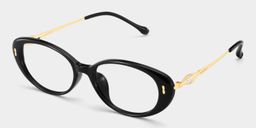 Blaire Oval Black Glasses5
