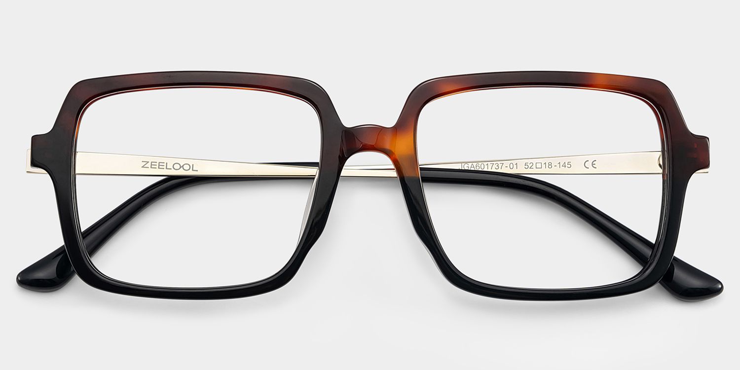 Beatrice Rectangle Two-tone Frame Eyeglasses for Women| ZEELOOL4