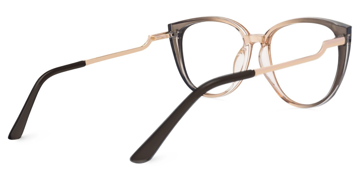 Trendy Zeelool Jailynn Glasses with Cateye Shape -Zeelool Glasses3